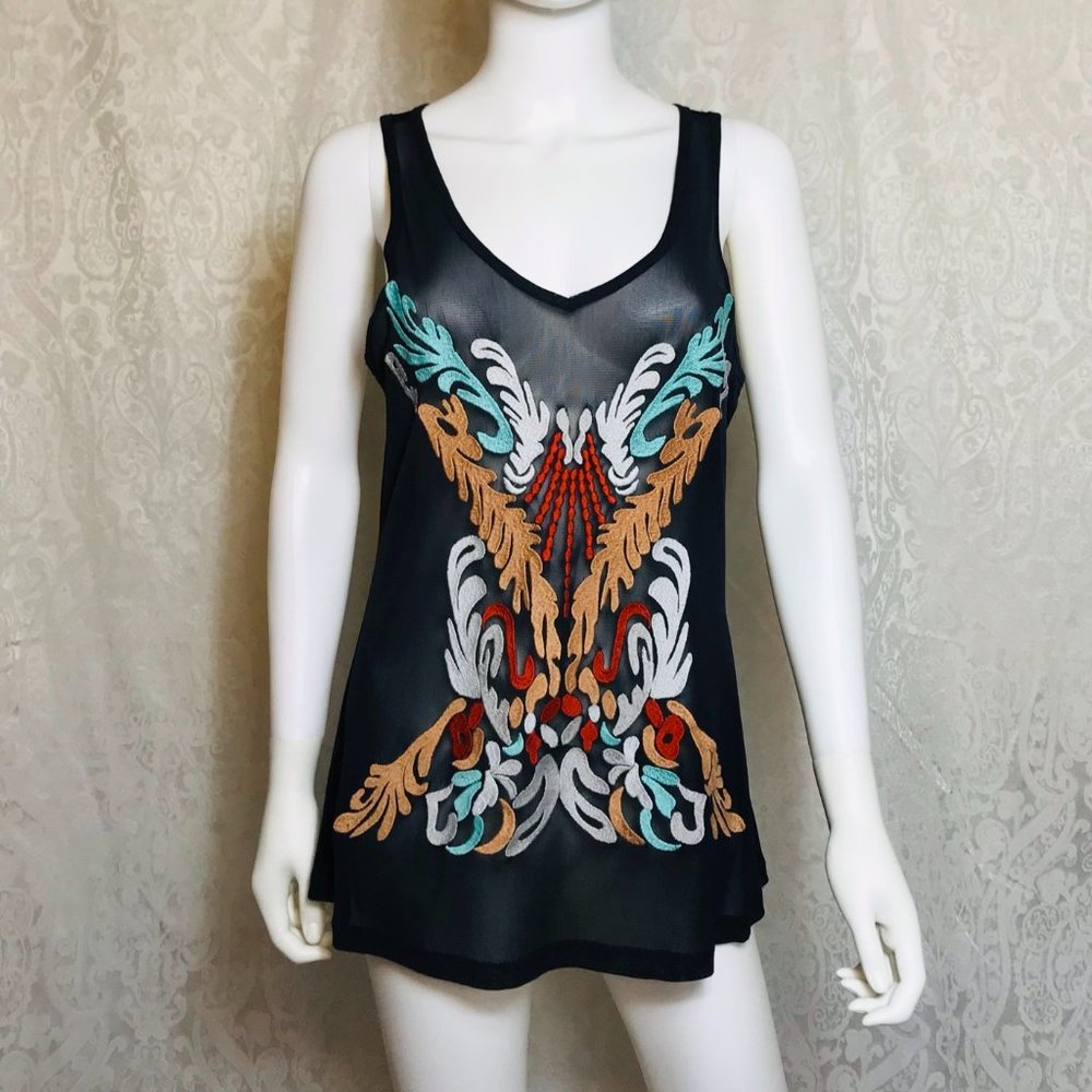 Angie Mesh and Embroidery Top